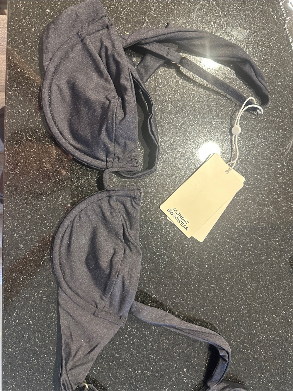 Monday Swimwear black Underwire Bikini Top